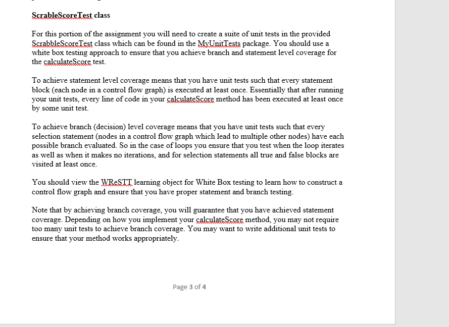 {public ScrabblescoreTest() {}@Test public void templateTest() {//setup test values//set expected result//get actual