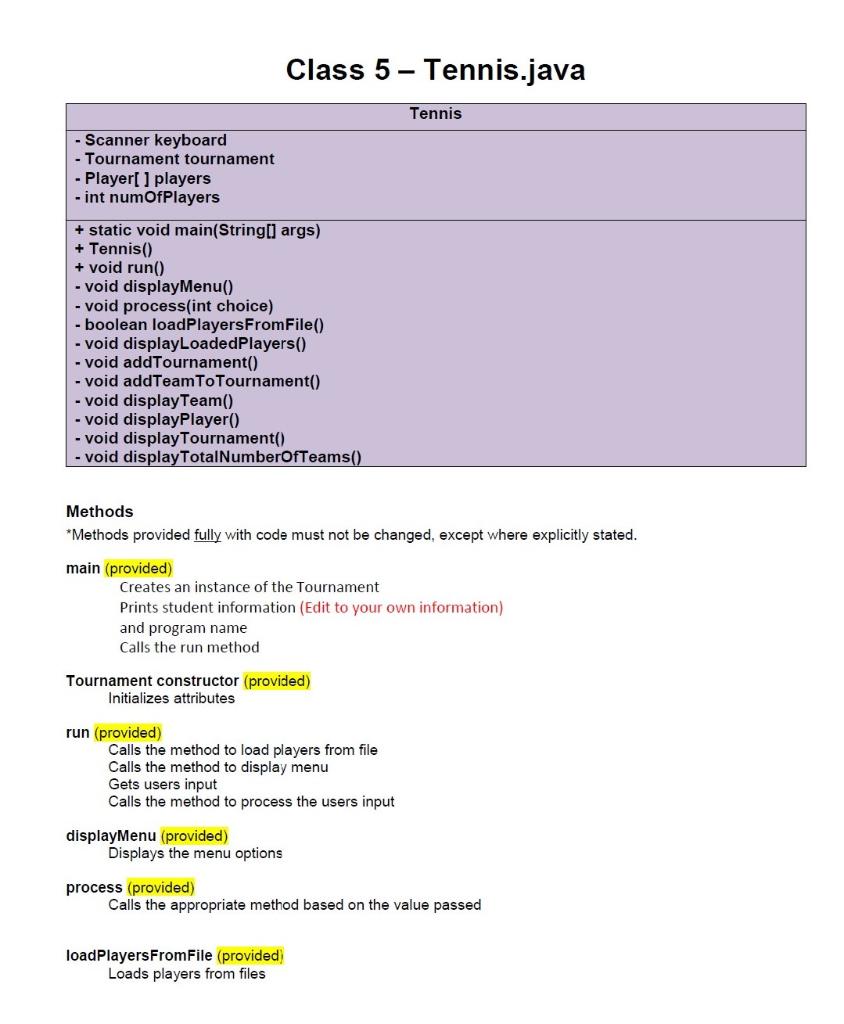 Background You are tasked with creating a system that manages the tennis