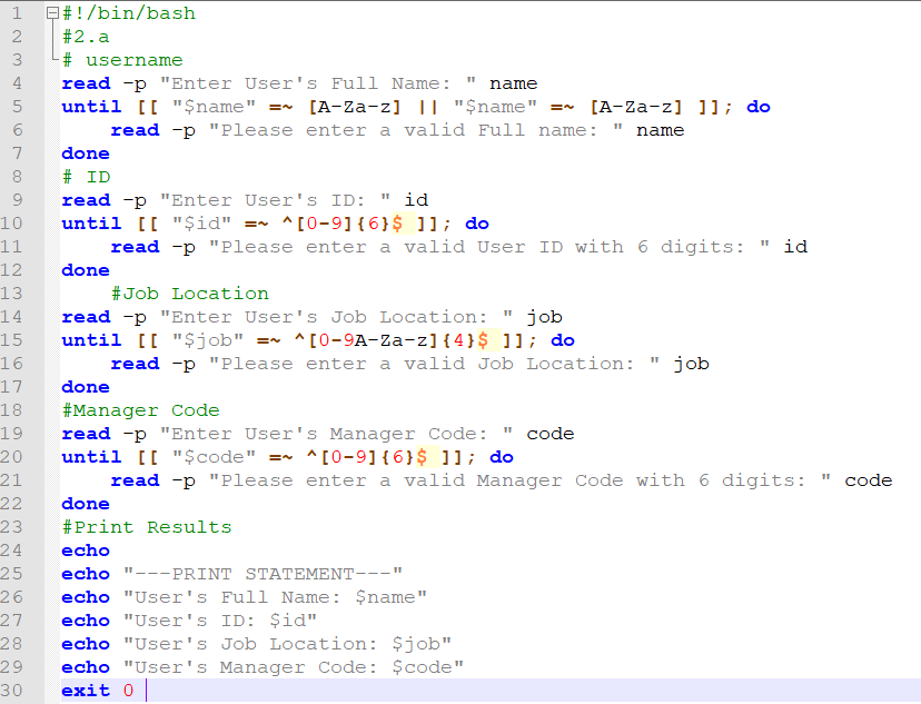 output (i.e. users information) to a file name with the pattern firstname_lastname.usr