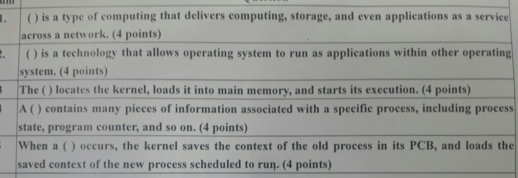  1. ( is a type of computing that delivers computing, storage,