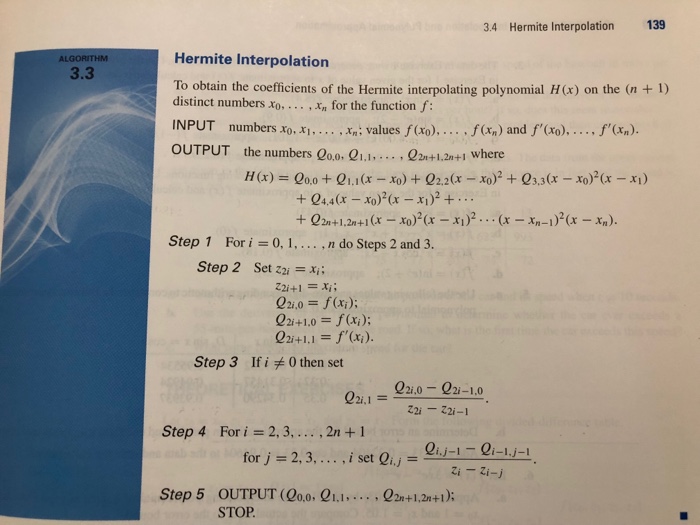 HERMITE INTERPOLATION. NO MATLAB PLEASE. Problem 1: A car traveling along a