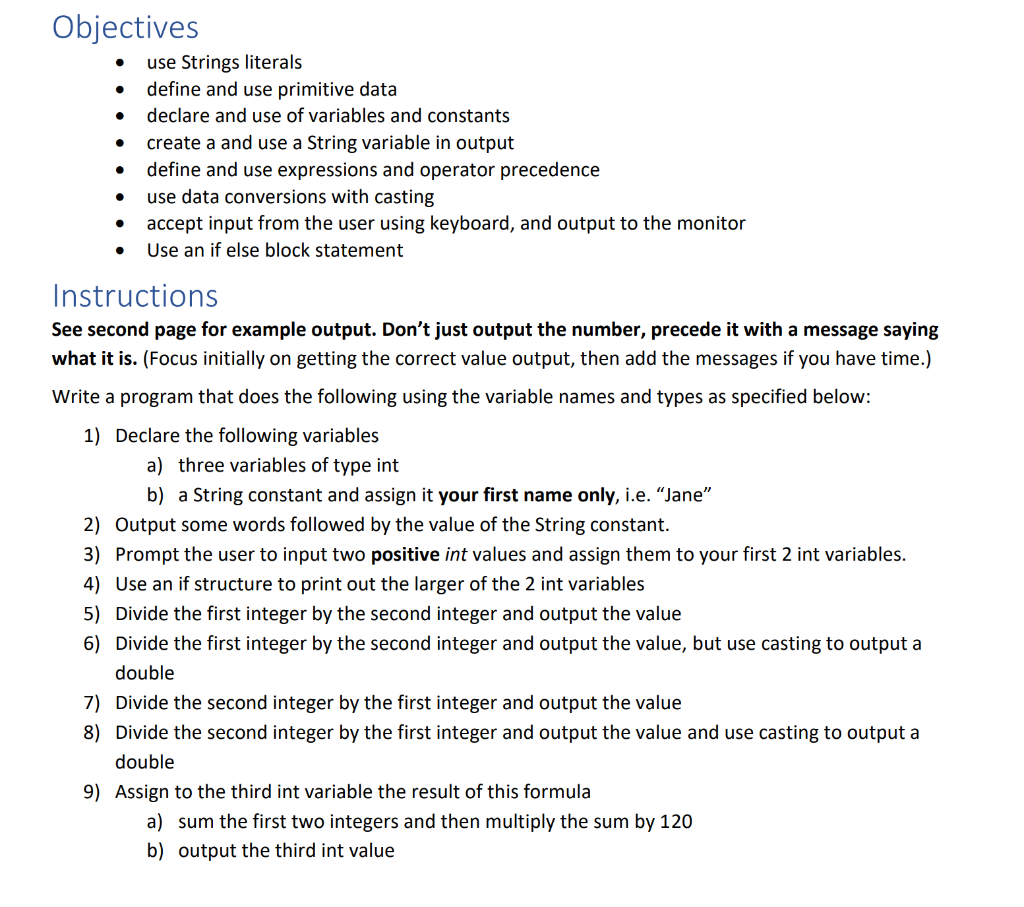  NEEDS TO BE FROM NETBEANS Using JAVA INT ONLY PLEASE AND