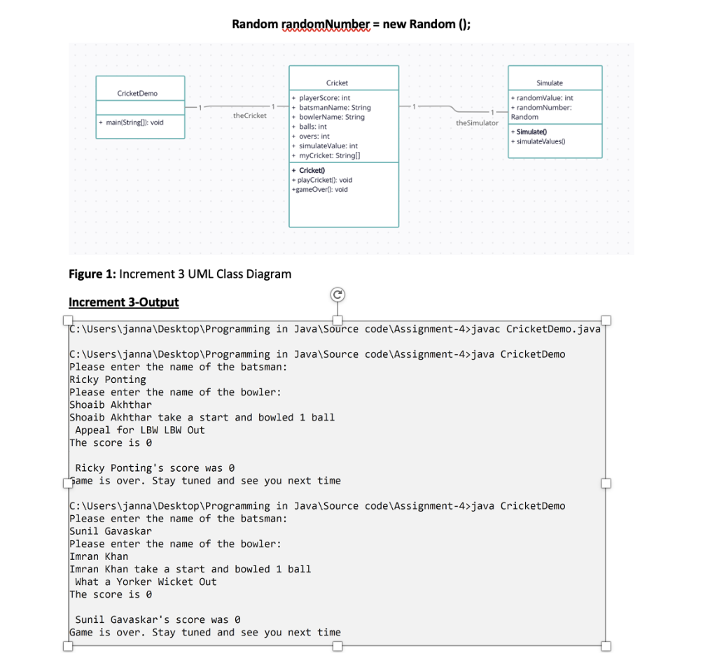 program based on Cricket, and Simulate class. Create another class called Cricket