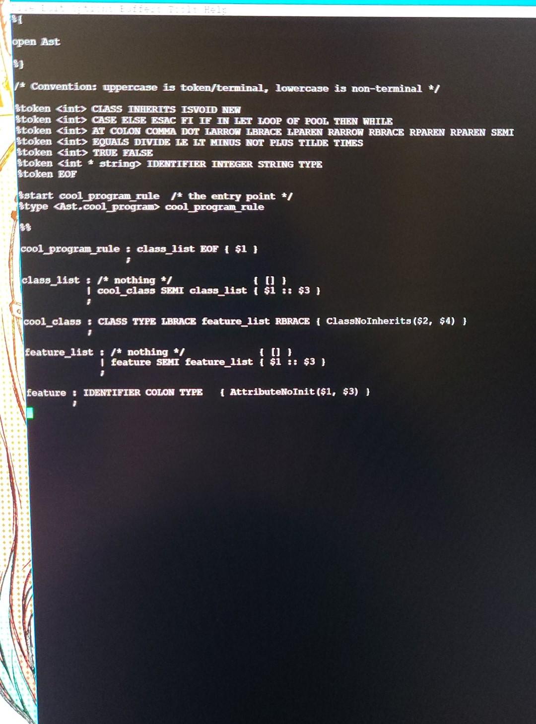 write additional code to unserialize the tokens produced by the lexer stage