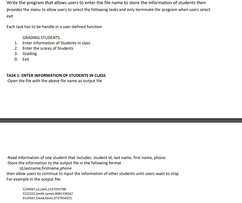  Need help with coding task1 of my project. Write the program