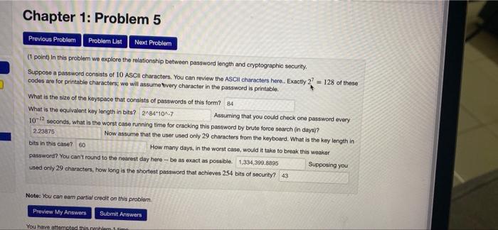  Chapter 1: Problem 5 Previous Problem Problem List Next Problem (1