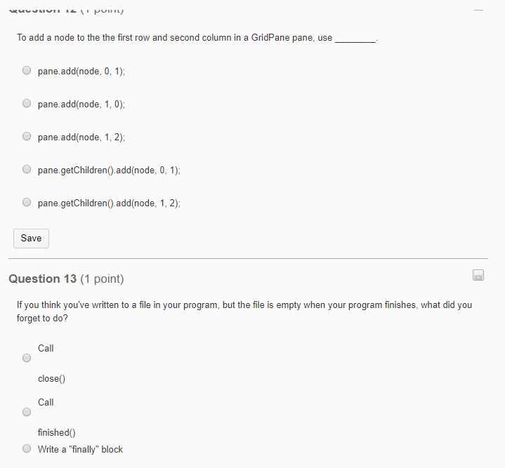 False Save Question 8(1 point) A subclass can call private methods from