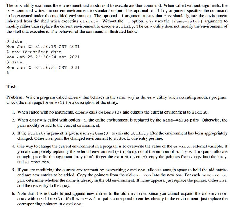 Please submit in C code, this will be running on a linux