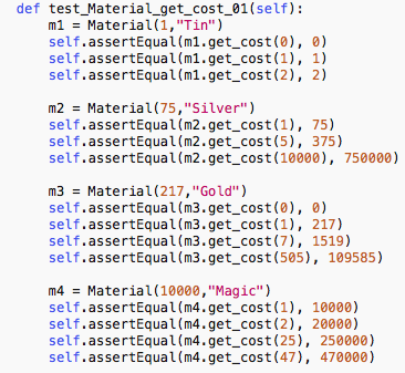 variables Additional Parameters: cost and name (in that order) Assumptions: o o