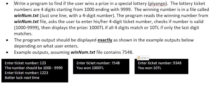 write in python Write a program to find if the user wins