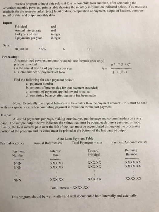  This is a program which is asked to be written in