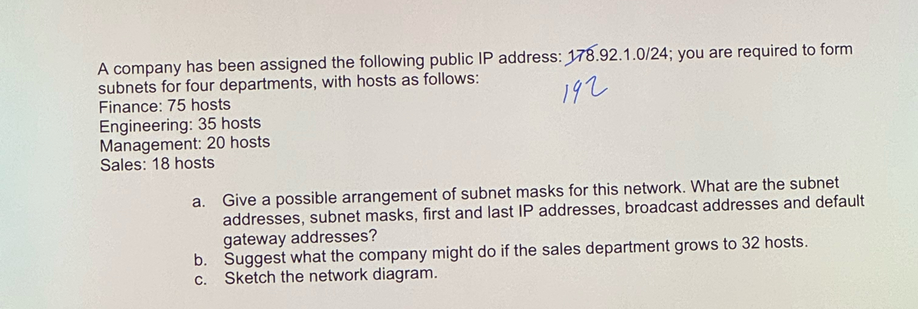  Do it as IP address 178 and second time when started