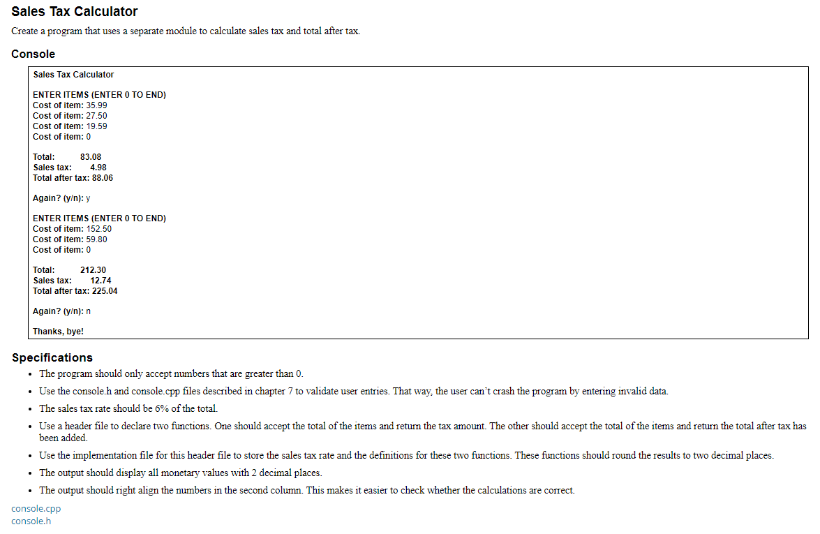 C++ code thank you on the bottom is ( console.cpp ) #include