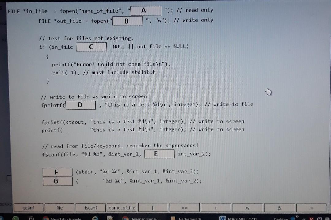 it a c programming language and i need it quickly FILE