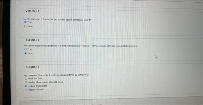  Depth first search has better worst case sence complexiy than A