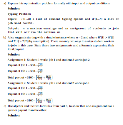 is to give you more information on what the answers should look