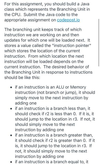  For this assignment, you should build a Java class which represents