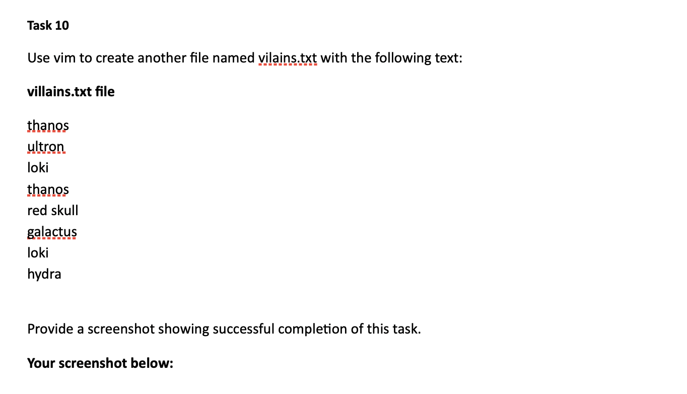 you completed this task successfully. Your screenshot below: Task 5 Sort the