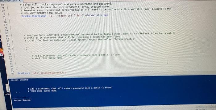 could fix because im only getting access denied Pod 31 32 #