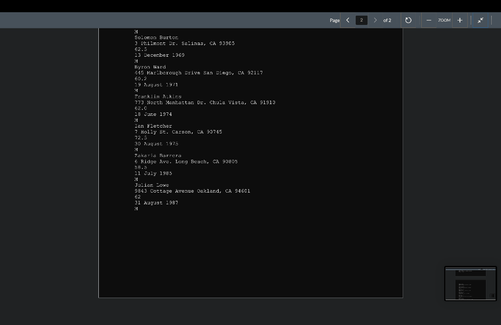 in the attached text file. This is not part of the menu!.