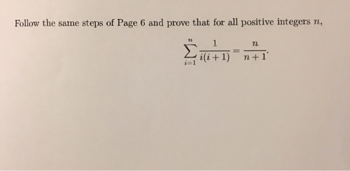 Thanks Prove that for all positive integers n, 1. What is the
