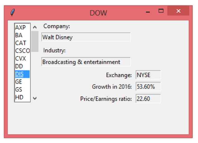 Write a Python program that reads stock information from a data file