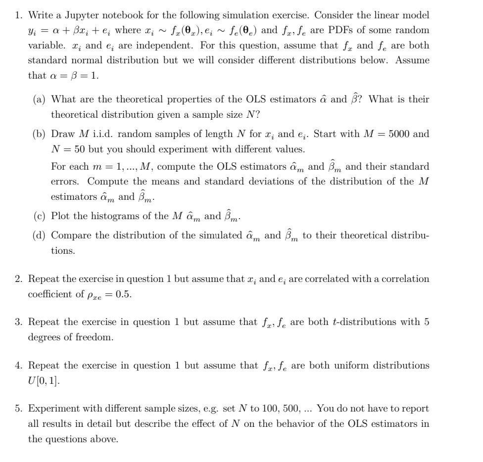  Help me plss Stats 1. Write a Jupyter notebook for the