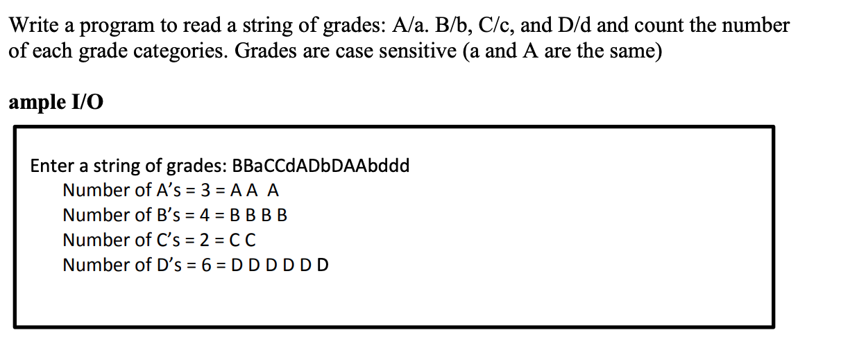 Write a program for the following problem. All codes must be in