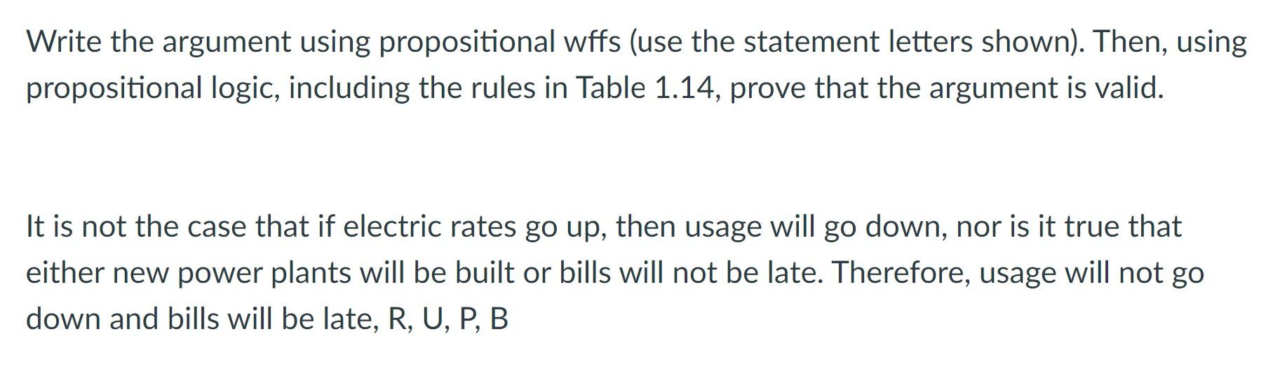 rules for propositional logic, summarized in Table 1.14 PA(QVR) (PAQ) V (PAR)