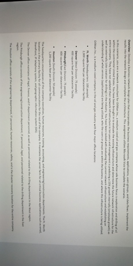 design and identify key concepts and procedures as they relate to applications,