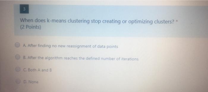 giant cluster. Clusters are formed by dividing this cluster into smaller and