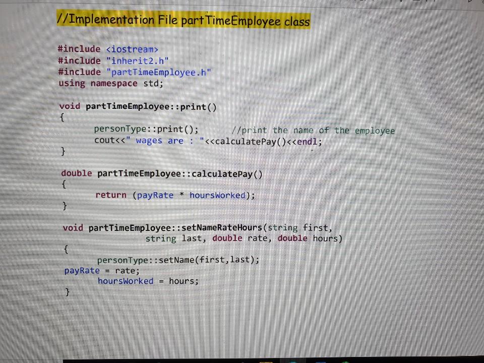 2 public: void print() const; Function to output the first name and