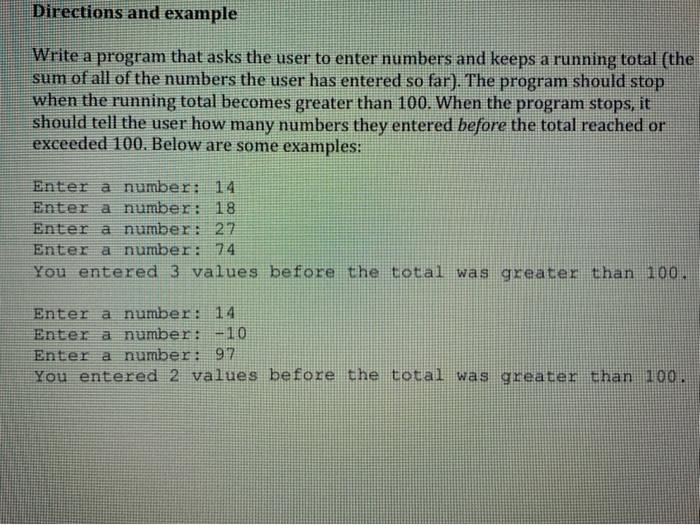 pictures. they are the same. Directions and example Write a program that