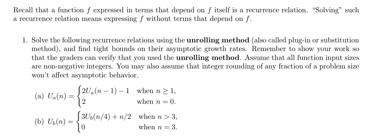  Recall that a function f expressed in terms that depend on