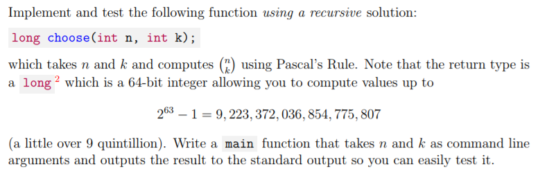  C program Implement and test the following function using a recursive