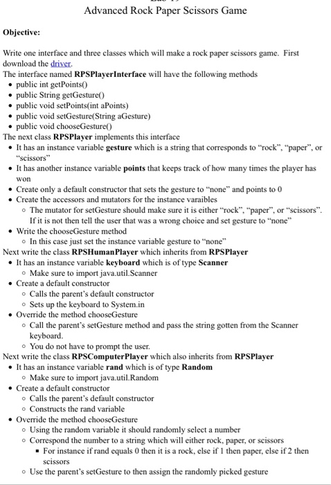  I NEED IT BY DRJAVA PROGRAM Advanced Rock Paper Scissors Game