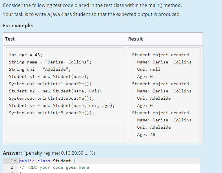  Consider the following test code placed in the test class within