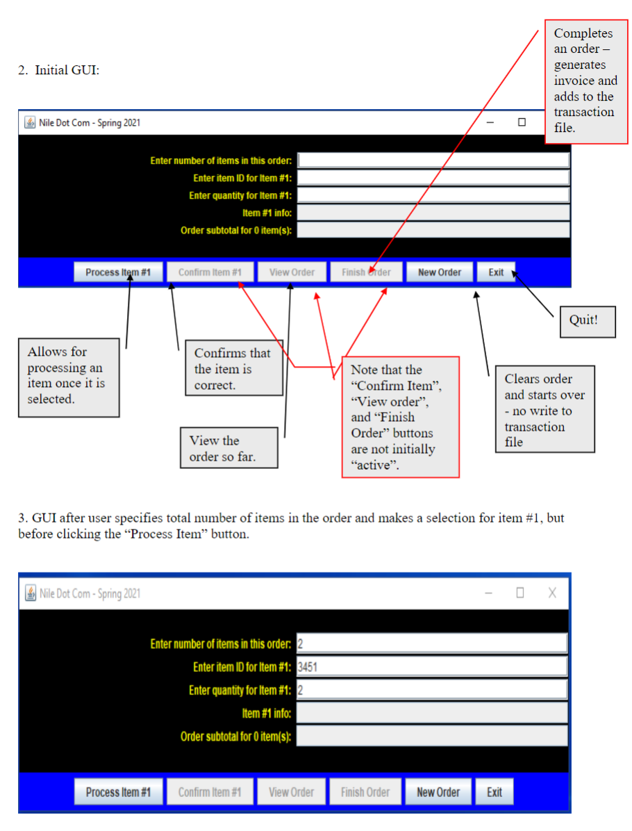 simulates an e-store which allows the user to add in stock items