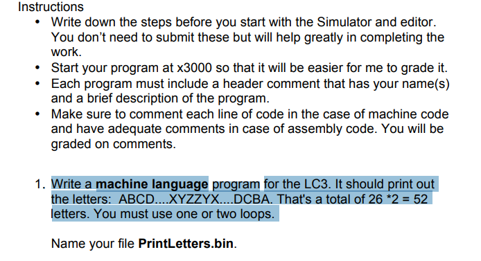 ANy help would be great! Instruction:s Write down the steps before you