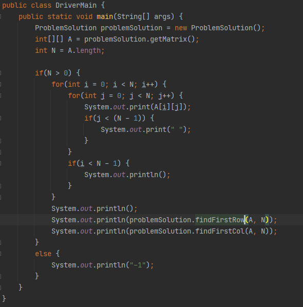Write a function to read elements of a N by N, 2