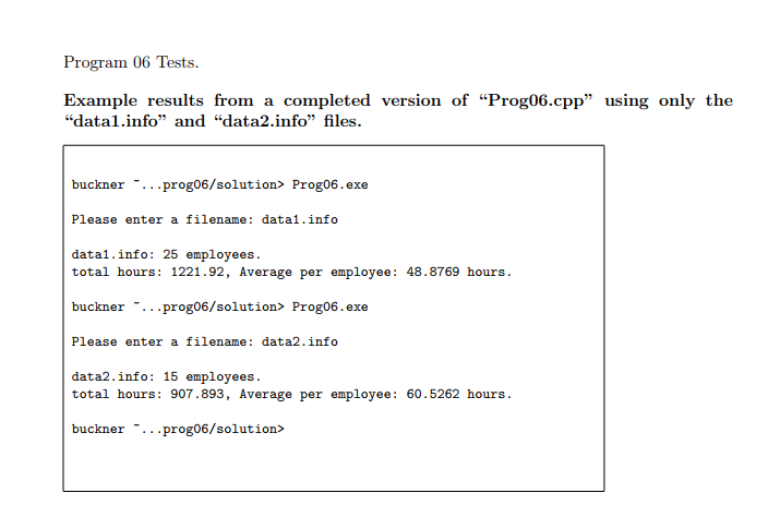 from a (well-formatted) file that you will be given and make some