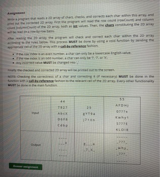  need in c++ pls Assignment Write a program that reads a