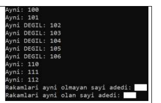 C code the program that will find out how many three-digit numbers