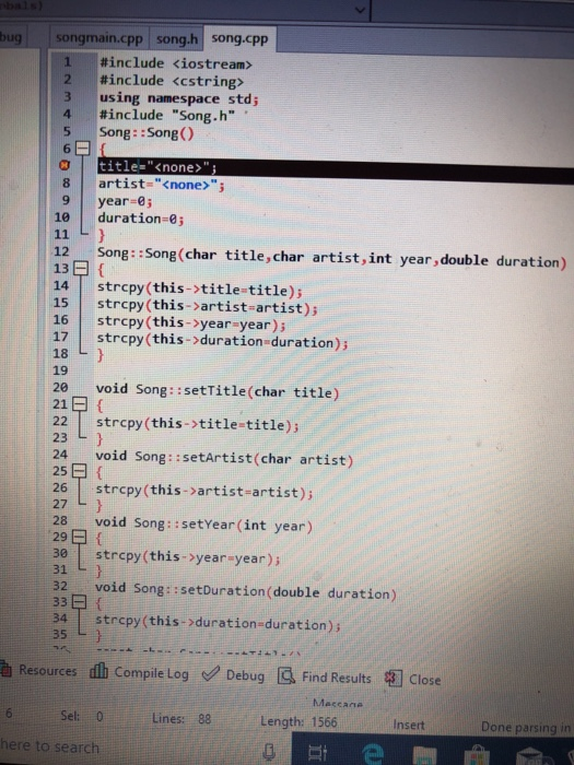 at the program and fix for me. - use Cstring - needs