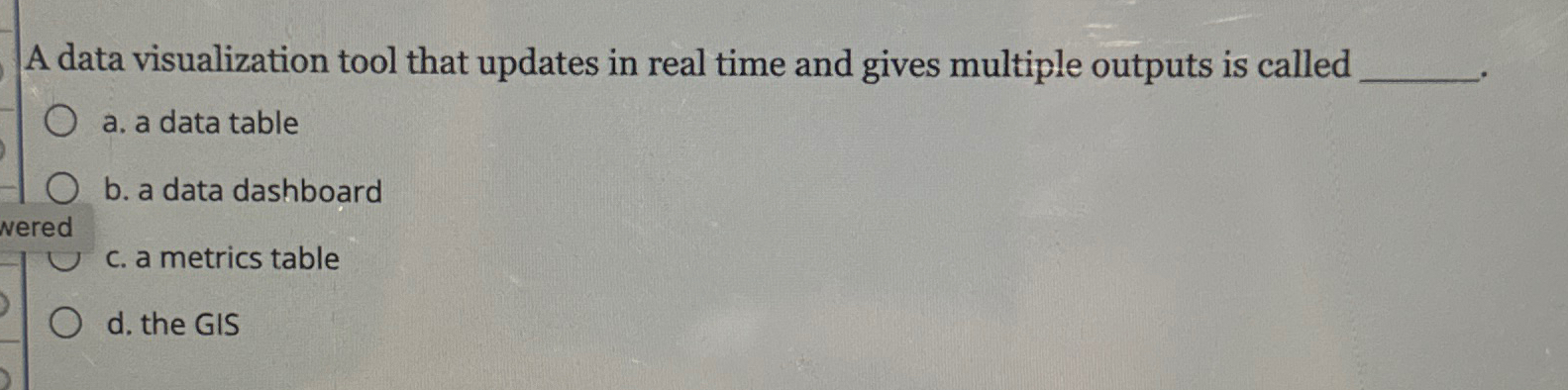  A data visualization tool that updates in real time and gives