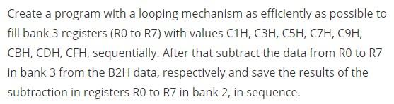 Create a program with a looping mechanism as efficiently as possible