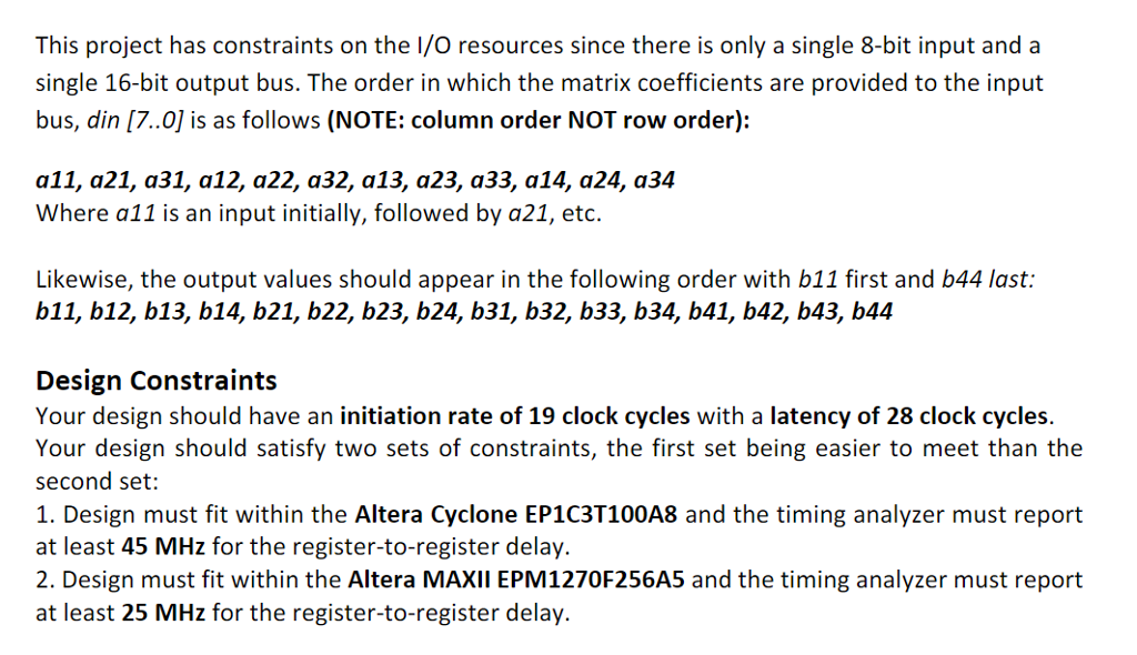 3x4 matrix with its transpose. That is, the circuit will compute B