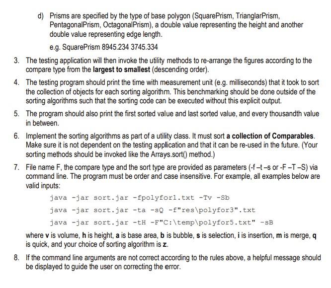a three-dimensional geometrical shape. Using the Strategy pattern discussed in class, a)