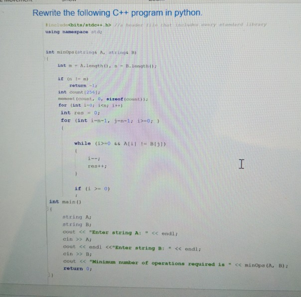 and B, the task is to convert A to B if possible.