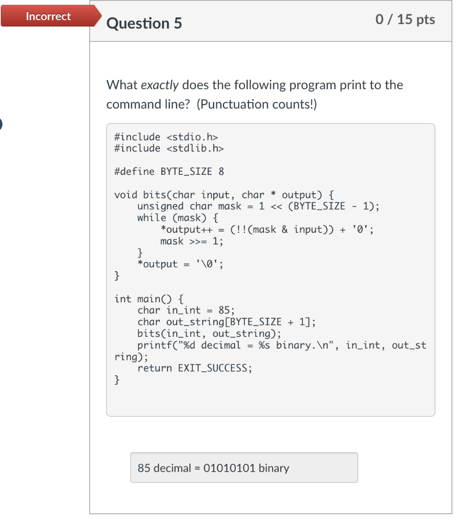  What exactly does the following program print to the command line?